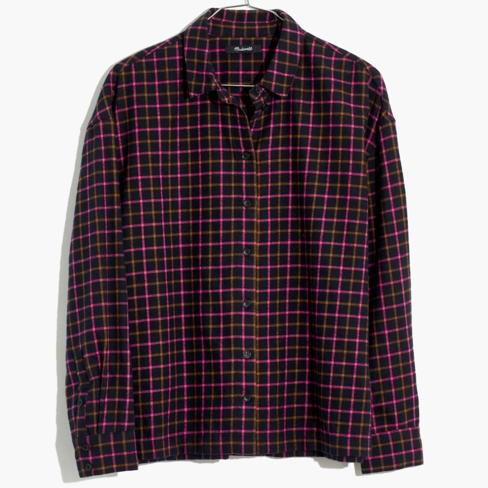 Madewell Westlake Flannel in Stoppard Plaid NWT